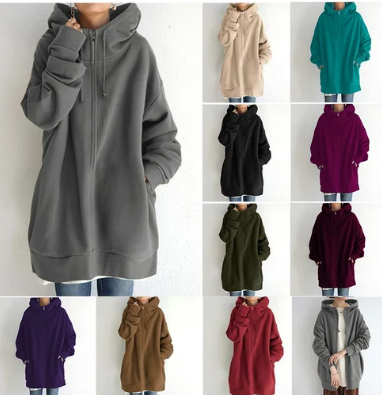 Niki Women's Cozy Oversized Zip Hoodie image 2
