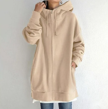 Niki Women's Cozy Oversized Zip Hoodie image 5